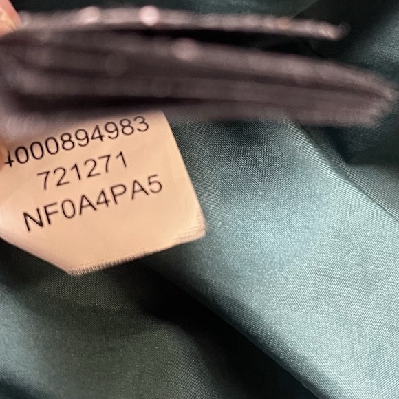 The North Face Jacket Parkina Womens Small Goose Down Long Coat Green Fur Hood - Picture 7 of 13